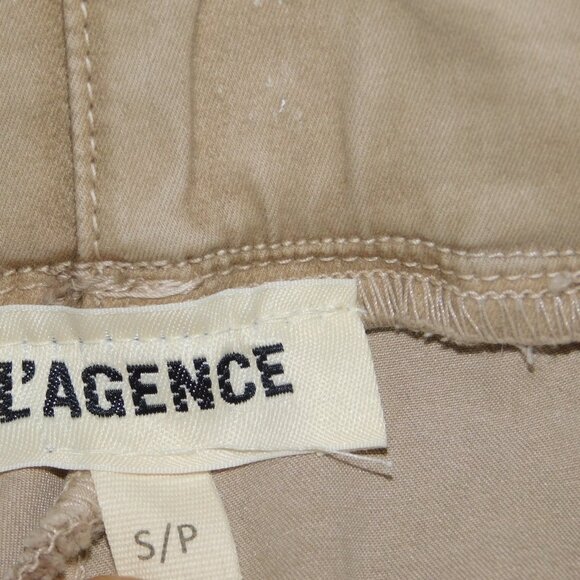 L'Agence Tan Pull On Elastic Waist Cropped High Waist Pants Size Small - Picture 6 of 6